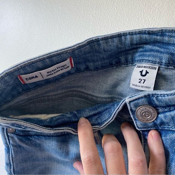 True religion Cora midrise straight Jean size 27 - Picture 9 of 10